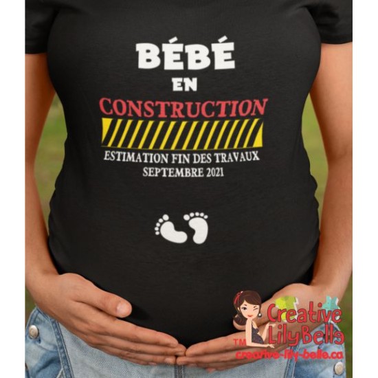 maternity shirt baby under contruction 310
